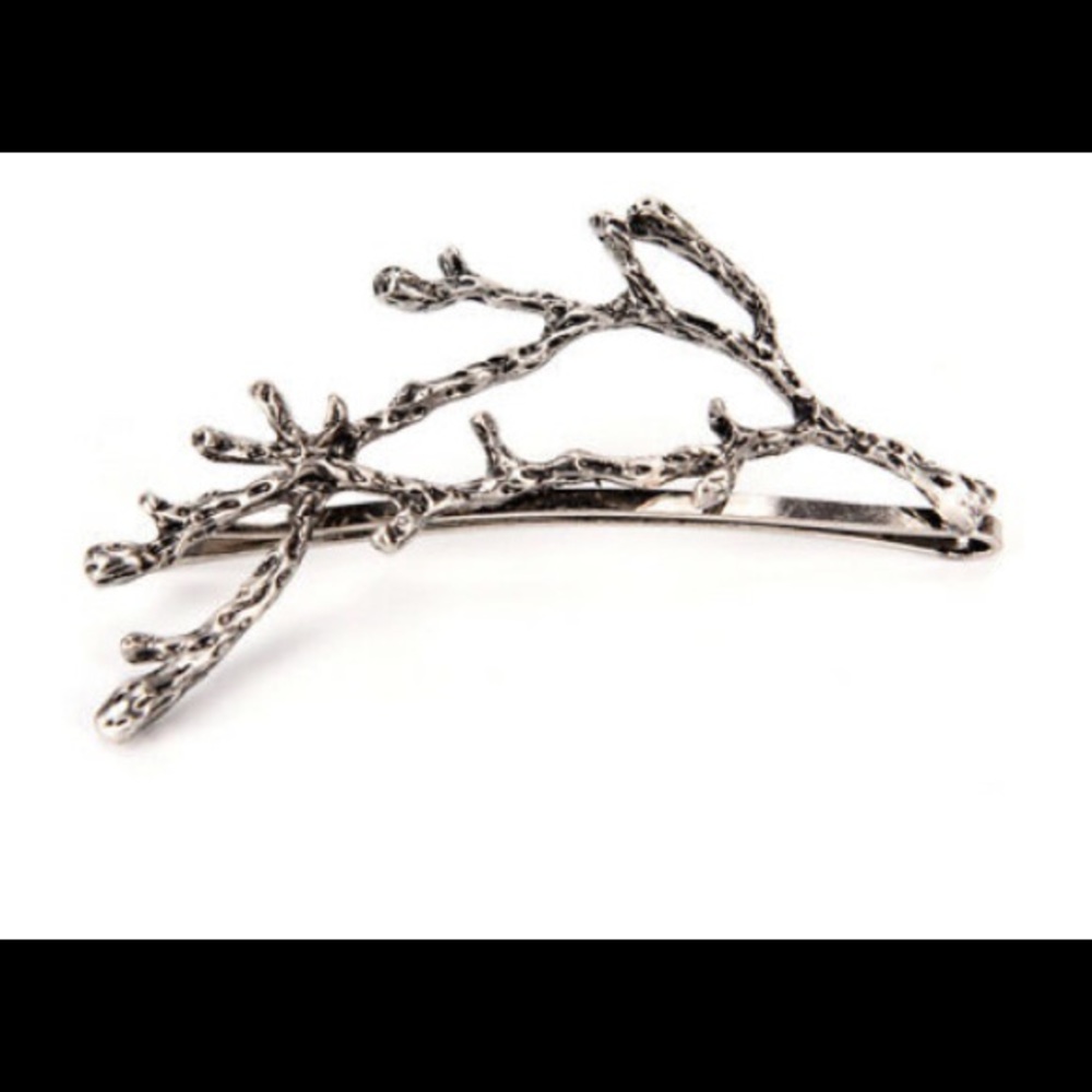 Silver Tree Branch Hair Pin - Picture 1 of 5